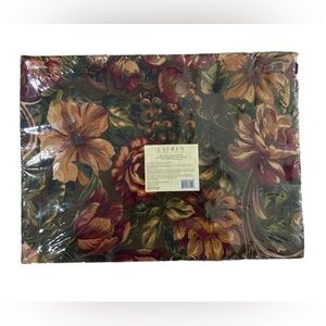 Lauren Ralph Lauren Four Placement Set 14 X 19 In Package Autumn Rust Floral